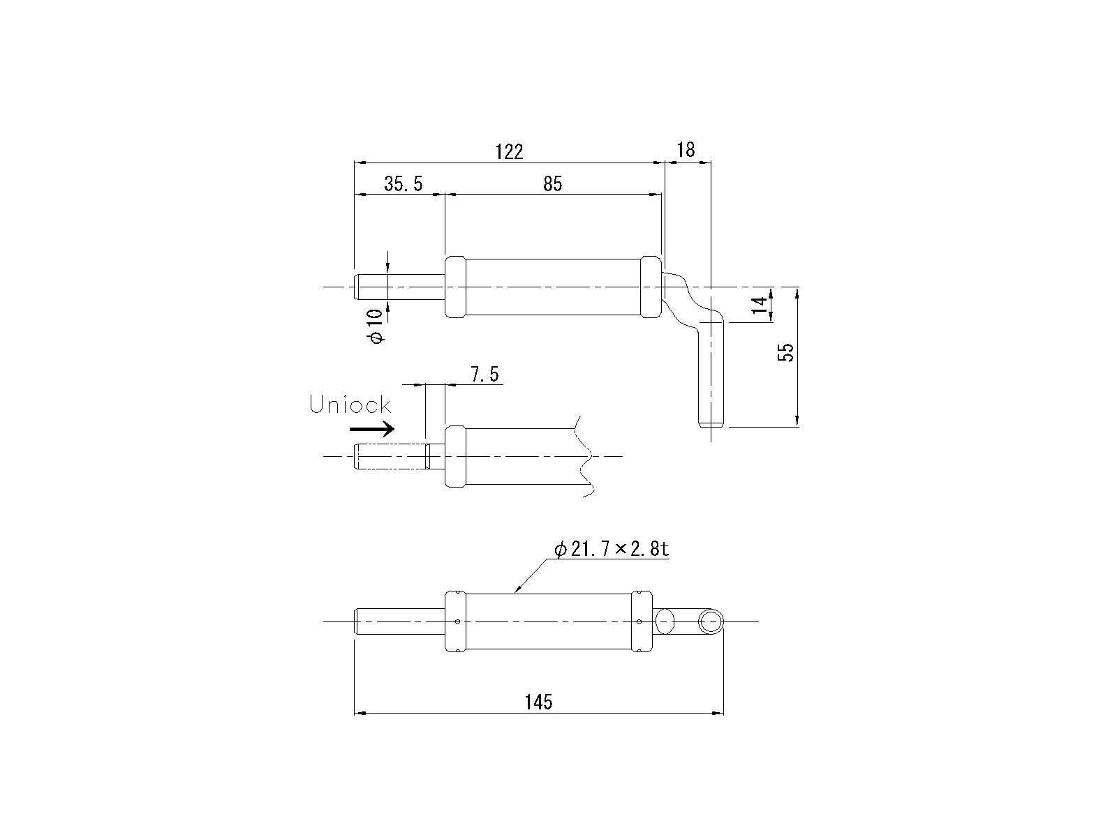 Drop lock (large) L-type