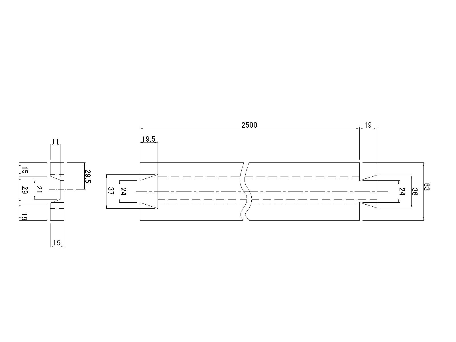 ハイスペーサー 4t用 15×63×2500mm トラックボディパーツトラック架装部品専門店 通販【ヤマダボディーワークス】公式サイト