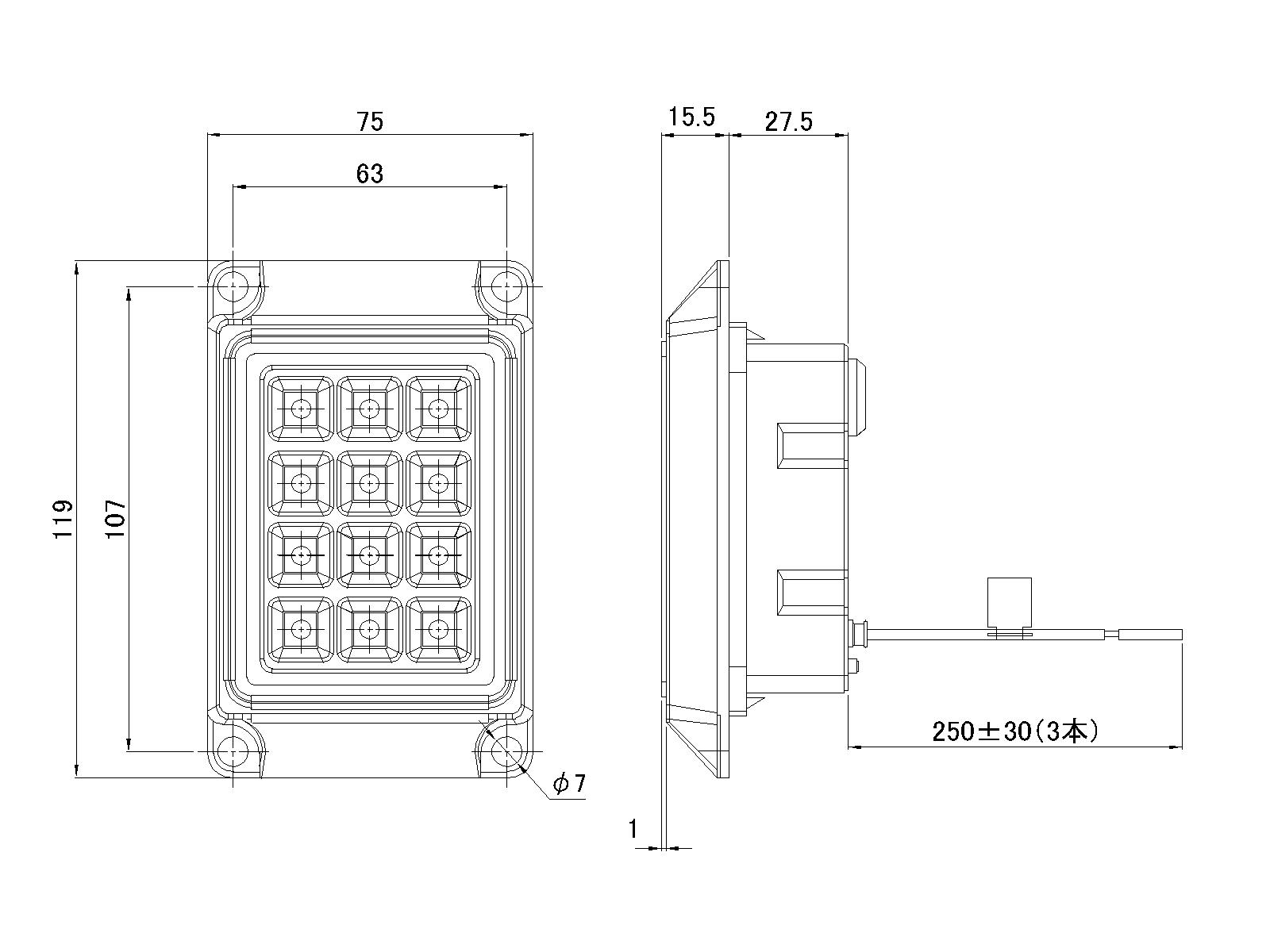JB LEDマルチテールランプ 単体 赤