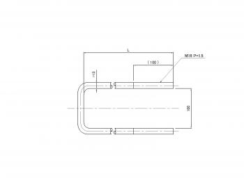 底盘U型螺栓用于大尺寸L = 380 mm（包括4个螺母）