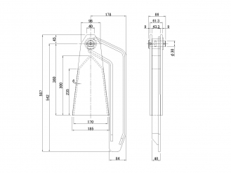 ダンプスーパーヒンジ プレス型 H=400mm(1台分)