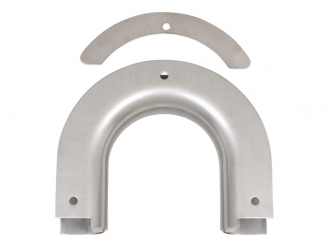 不銹鋼繩線架，用於鋁塊台階（帶切口），帶墊片