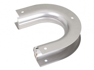 不銹鋼繩線架，用於鋁塊台階（帶切口），帶墊片