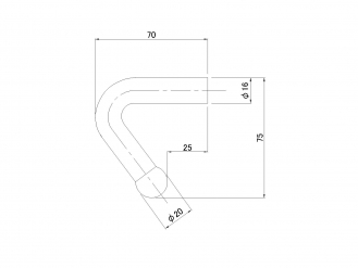 Stainless steel dump hook 16mm