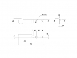 ステンレス間仕切り固定用フック