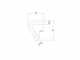 不锈钢卸料钩 13mm