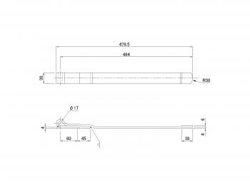 侧铰链16×450毫米（6×38）