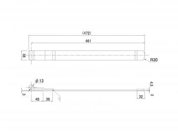 サイド蝶番 12.7×450mm (4.5×38)
