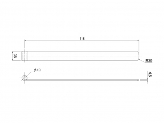 Steak Hinge 12.7×600mm (4.5×38)