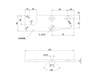 用于不锈钢块 6 x 50，带有平沉孔 R