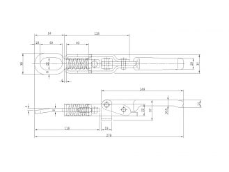 不锈钢新虾金手柄 L=270mm 锻造手柄