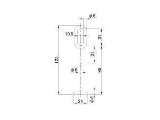 Stainless steel open stopper body 1 ring type DFB-1