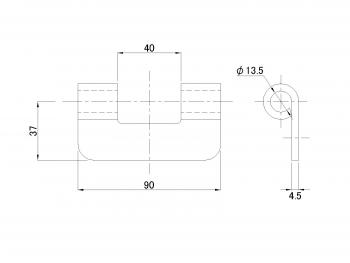 For both winding hinges 12.7 mm (4.5 × 40)