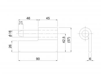 Katamaki鉸鏈（帶針）16毫米大號