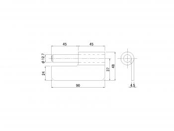 Katamaki鉸鏈（帶針）12.7毫米大號