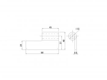 Katamaki hinge (pin Mu) for 12.7mm R