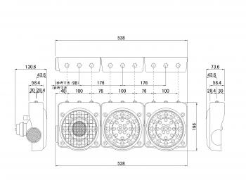 ICL LED combination tail lamps round triple hanging type