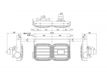 ICL LED combination tail lamp angle type 2 stations