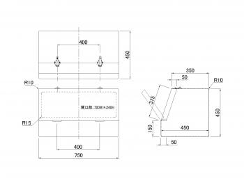 FRP工具箱 750×450×450mm 白 C型 新型