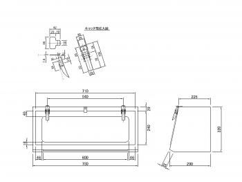 750 × 290 × 320mm的不銹鋼工具箱鋼級狹間納卡
