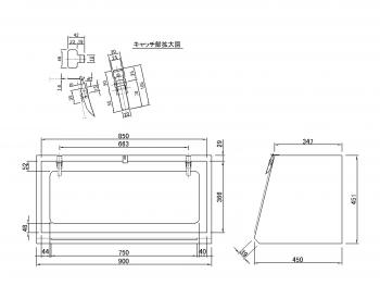 900 × 450 × 450mm stainless steel tool box steel grade Hazama Naka