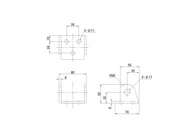 コノ字 ブロック用(三ツ穴) 16mm用