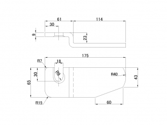 Receipt for tilting 9 x 65 songs L 23 mm stage