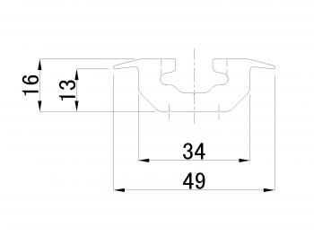 空氣管線軌AR-S為重量（埋入型）L =3000毫米