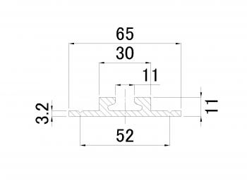 空气管线轨AR-M-F在用于量（凸缘）L =3000毫米