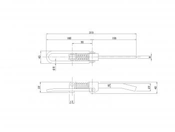 金丸蝦桿L = 315mmBA