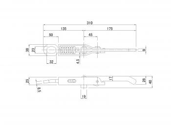 エビ金打抜式 AC型 L=310mm
