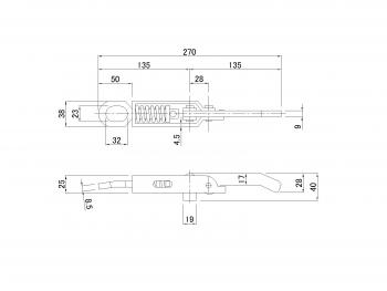 エビ金打抜式 AD型 L=270mm