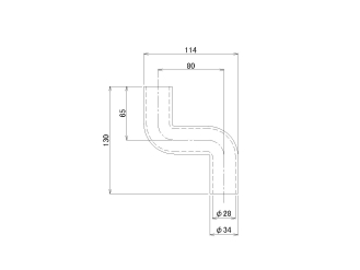 S型水抜きホース φ28 (t=3.0)