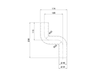 S型水抜きホース φ48 (t=3.0)