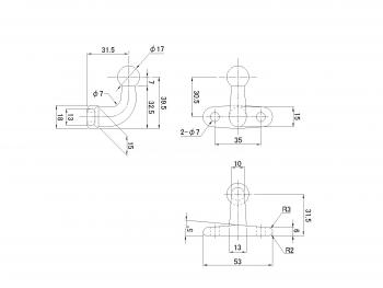 トヨペットフック 小 T型