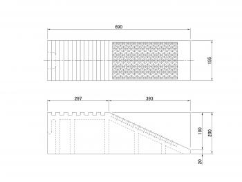 Tire slope (one run aground) made for the front wheels Haipura