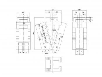 Track wheel chocks / pawl Haipura made (large) new black