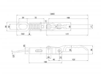 Stainless steel shrimp gold hammer A type L = 300 mm
