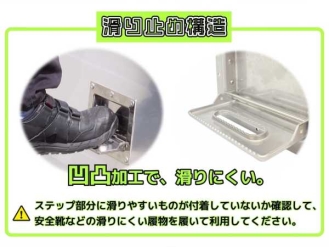ステンレス アオリ埋込ステップ
