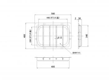 鳥居窓枠 500型(硝子付)