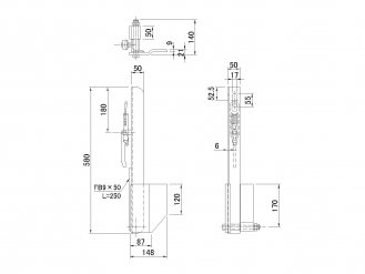 倾斜开口塞450型大号L（带虾金属）