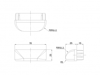 For JB Aluminum Side Bumper Short Corner 70H