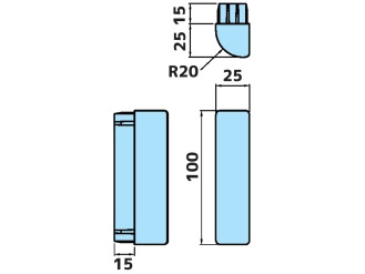 JB アルミサイドバンパー ショートコーナー 100H用