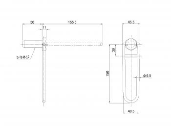 アオリ締付ボルト 5/8×50