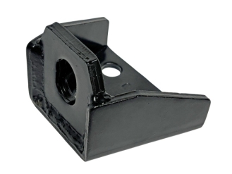 Non-slip bracket, facing type, 4-hole multi-purpose, P=50, black painted