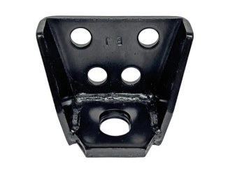 Non-slip bracket, facing type, 4-hole multi-purpose, P=50, black painted