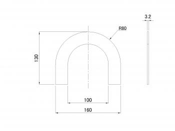 背板馬蹄狀的麵團繩通過