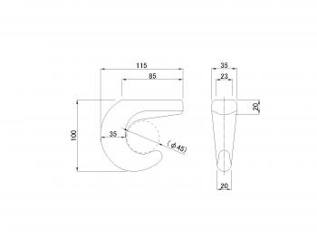 トレーラーフック 大 鍛造