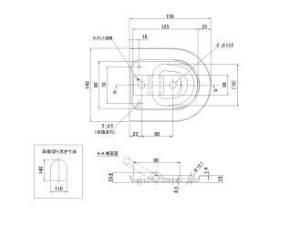 地板掛鉤，法蘭切割型，適用於2噸