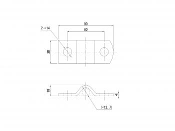 ステンレスフロアーフック ツバ切型 4t用